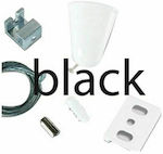 Viokef Kit Ανάρτησης & Καλώδιο 2m Μαύρο σε Μαύρο Χρώμα 02/0002