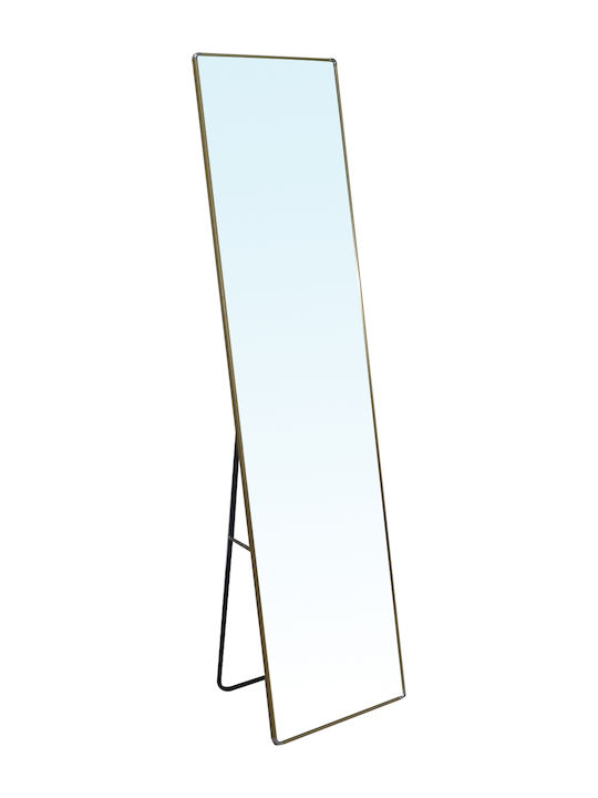 Woodwell Καθρέπτης Δαπέδου με Πλαίσιο Αλουμινίου Dayton Χρυσός 40x43x160εκ.