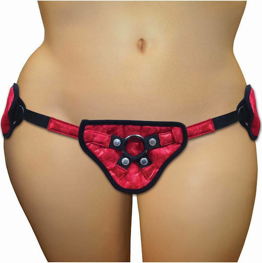 Sportsheets Lace Corsette Strap On Harness in Red Color