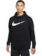 Nike Training Herren Sweatshirt Dri-Fit mit Kapuze und Taschen Schwarz
