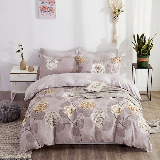 Beauty Home Set Coverlets Double Cotton Satin Tai Chi 220x240cm 3 Pieces 1960KLYD