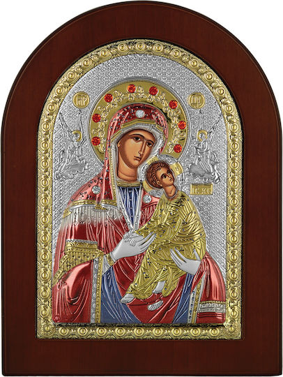 Prince Silvero Εικόνα Παναγία Αμόλυντος Ασημένια 20x26εκ.