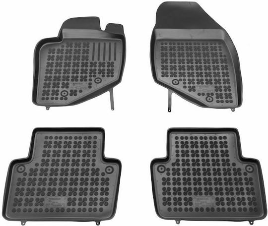 Rezaw Plast Set of Front and Rear Mats 4pcs Tray Type for Volvo S80 1998-2006 Black