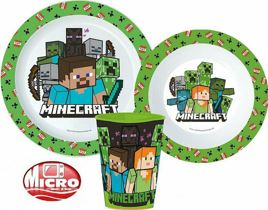 Feeding Set Minecraft made of Plastic Multicolour 3pcs