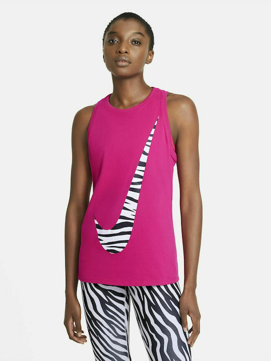 Nike Dri-Fit Αμάνικη Γυναικεία Αθλητική Μπλούζα Φούξια