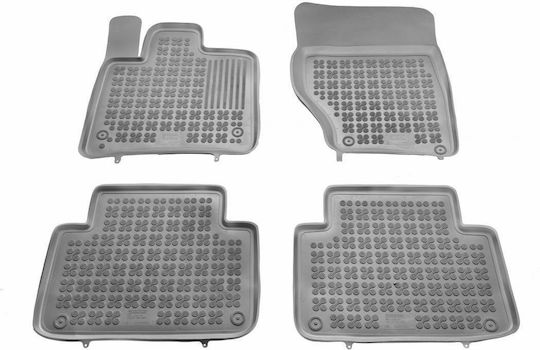 Rezaw Plast Set of Front and Rear Mats 4pcs Tray Type for Audi Q7 2006-2014 Gray