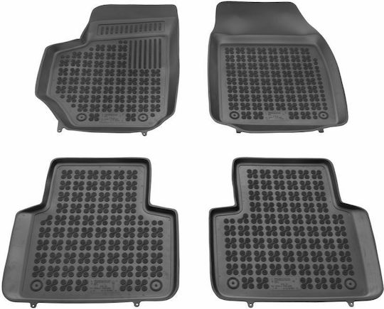 Rezaw Plast Set of Front and Rear Mats 4pcs Tray Type for Fiat Croma 2005+ Black