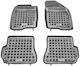 Rezaw Plast Set of Front and Rear Mats 4pcs Tray Type for Ford Fusion 2002-2005 Black
