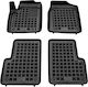 Rezaw Plast Set of Front and Rear Mats 4pcs Tray Type for Ford Ka 2008-2016 Black