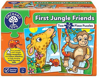 Kinderpuzzle Οι Πρώτοι Φίλοι της Ζούγκλας für 2++ Jahre 12pcs Orchard