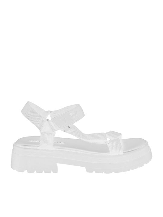 Windsor Smith Lifestyle Women's Flat Sandals Sporty Flatforms in White Color