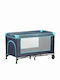 Ecotoys Rollbares Reisebett Laufstall mit Matratze Hellblau 126x66cm