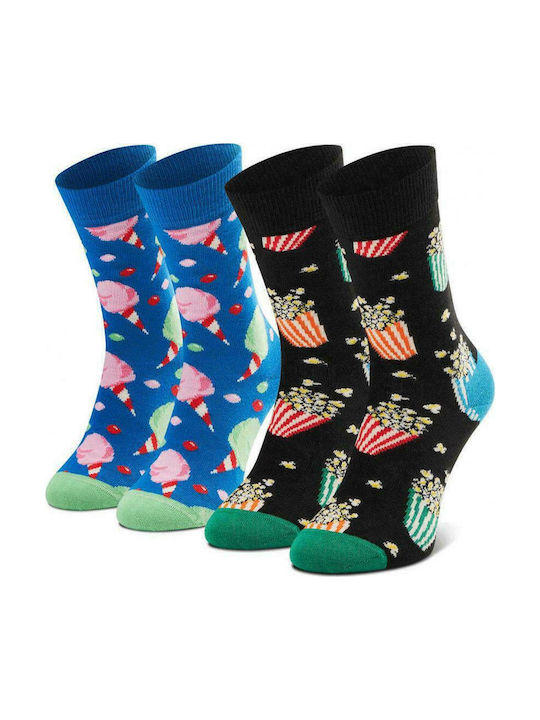 Happy Socks Snacks Γυναικείες Κάλτσες Με Σχέδια Πολύχρωμες 2Pack