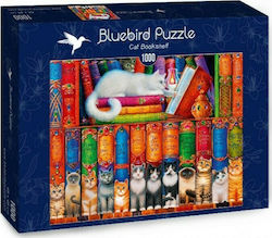 Puzzle Cat Bookshelf 68x48 cm 2D 1000 Κομμάτια