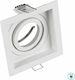 Trio Lighting Kenai Platz Metallisch Einbau Spot mit Fassung GU10 Beweglich Weiß 9.2x9.2cm. 1Stück