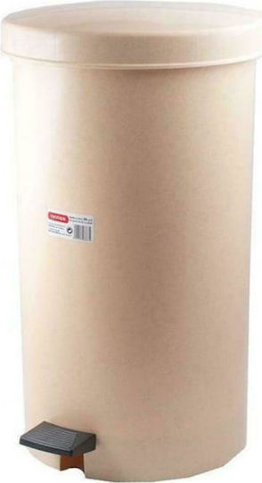 Cyclops Abfalleimer Abfall Kunststoff mit Pedal Beige 35Es