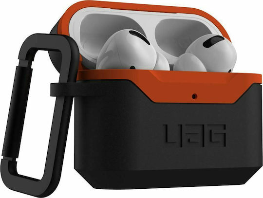 UAG Standard Issue Hard Case Plastic with Hook in Orange color for Apple AirPods Pro