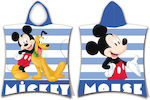 Dimcol Kinder Strandponcho Mickey Hellblau 115 x 50cm.