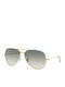 Ray Ban Aviator Full Color Legend Sunglasses with White Metal Frame and Gray Gradient Lens RB3025JM 919632