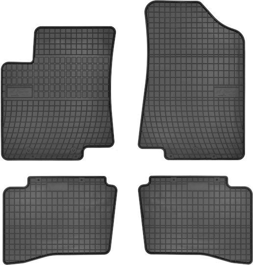 Frogum Set of Front and Rear Mats 4pcs for Kia Rio Hyundai Accent 2011-2017 Black