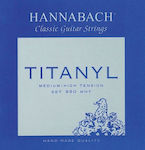 Hannabach Set of Titanium Strings for Classic Guitar 950 Titanyl Medium High Tension 6.5"