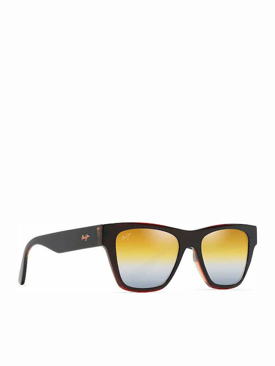 Maui Jim Ekolu Слънчеви очила с Кафяв Пластмасов Рамка и Многоцветен Слънчеви очила Леща DGS867-24E
