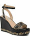 Guess Women's Ankle Strap Platforms Black