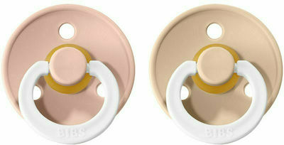 Bibs Pacifiers Rubber Colour Blush / Vanilla Night for 18+ months 2pcs