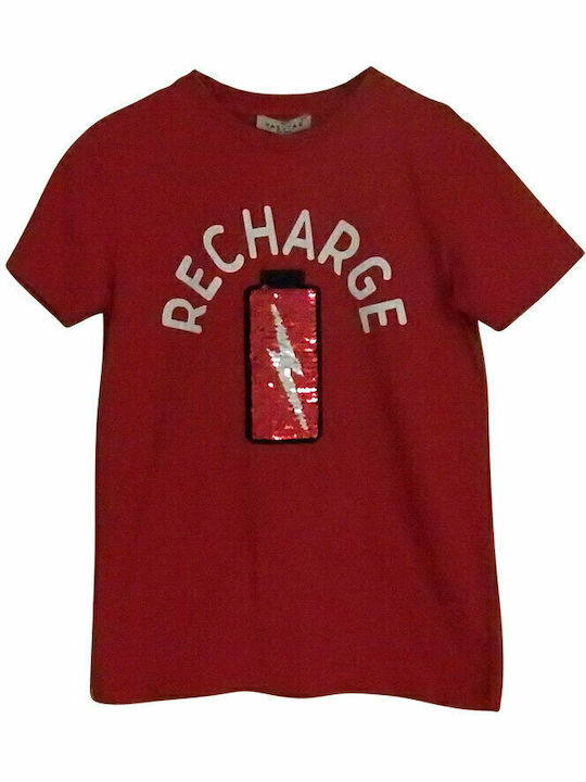 Παιδικό T-shirt Κόκκινο Recharge