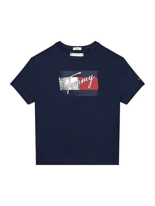Tommy Hilfiger Kids' T-shirt Navy Blue Flag