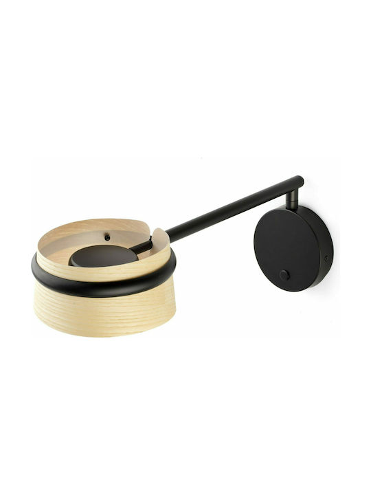 Faro Barcelona Loop Classic Lamp Wall with Integrated LED and Warm White Light Black 50x32x19cm
