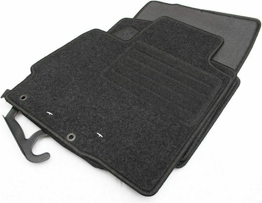 Petex Σετ Μπροστινά και Πίσω Πατάκια 4τμχ για Peugeot 4007 Citroen C-Crosser 2007-2012 Μαύρα