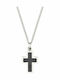 U.S. Polo Assn. Schwarz Herren Kreuz aus Stahl mit Kette