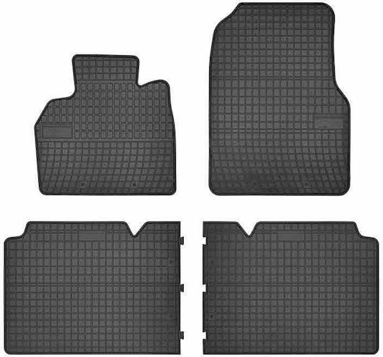 Frogum Set of Front and Rear Mats 4pcs for Renault Espace 2002-2015 Black