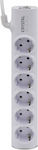 Crystal Audio 6-Outlet Power Strip White