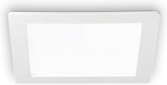 Ideal Lux Platz Vertieft LED Panel 30W mit Warmes Weiß Licht 3000K