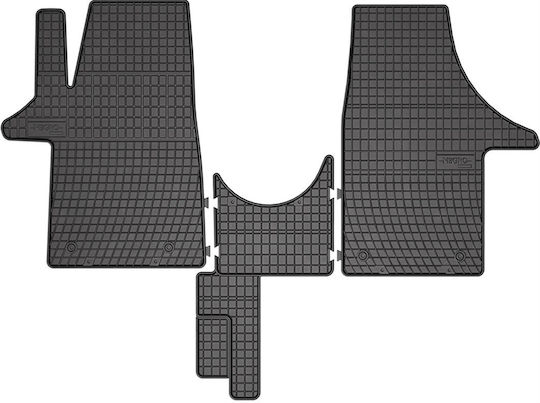 Frogum Set of Front and Rear Mats 3pcs for Volkswagen T5 / T6 2003 Black