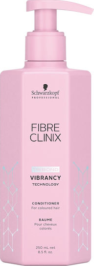 Schwarzkopf Fiber Clinix Tribond Vibrancy Conditioner Διατήρησης Χρώματος για Βαμμένα Μαλλιά 250ml