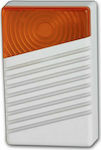 Edy Alarm Siren Outdoor 95dB with Orange Light 10x16cm