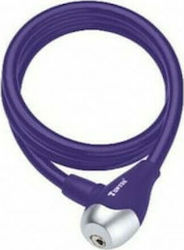 Tonyon TY4505 Bicycle Cable Lock with Key Purple