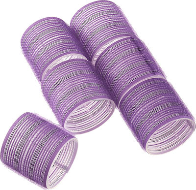 Hair Tools 502 STA015024 Watch Wire Mesh Roller 61mm In Purple Colour 6pcs