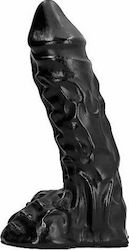 All Black Enigma Dildo mit Hoden Schwarz 23cm