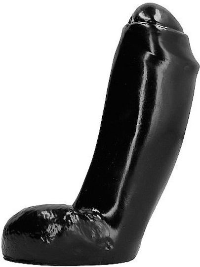 All Black Dong Realistic Ρεαλιστικό Dildo με Όρχεις Μαύρο 18cm