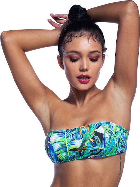 Bluepoint Strapless Bikini Top με Ενίσχυση Floral