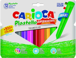 Carioca Plastello Σετ Κηρομπογιές με 12 Χρώματα