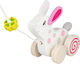 Goki Jucărie de Tras Pull-Along Animal Rabbit din Lemn pentru 12++ Luni