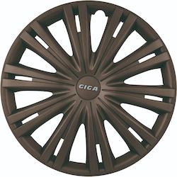 4Racing Car Hubcaps Giga 14 Inches 4 Pieces Gray 140141