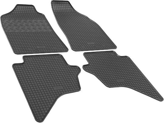 Rigum Satz Vorder- und Hintermatten 4Stück aus Gummi für Ford Ranger Mazda BT-50 2006-2012 Schwarz