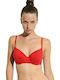 Blu4u Underwire Bikini Bra with Adjustable Straps Red