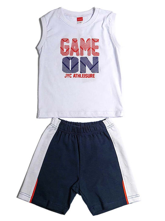 Kinder-Set mit Shorts Sommer 2Stück Weiß Game On